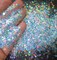 12-Color Iridescent Chunky Glitter Flakes Set – Opal Mylar Hexagon & Fine Powder Mix for Resin, Crafts, Makeup, Body & Nail Art | Sparkling Mermaid Glitter Set for Women & Girls (Opal Hexagon)